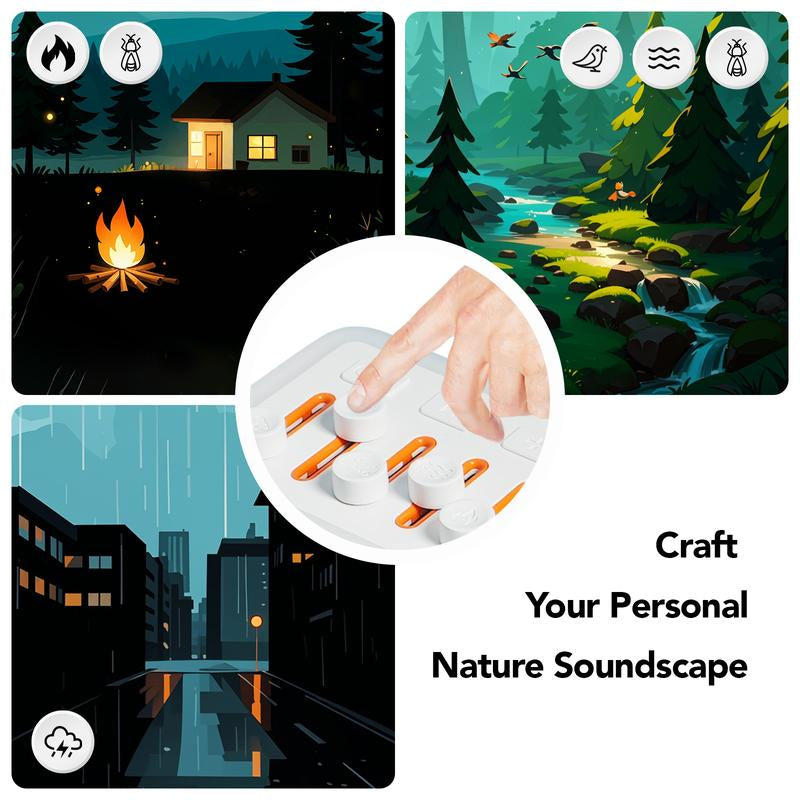 TAKOO 3-In-1 Sound Machine, Mixable 7 Nature Sounds & White Noise, 30-Level Night Lights, 11 Ambient Lights, 180-Min Timer for Sleep Aid, Relaxing, Kids, Meditation, Gift, Smartphone, Audio