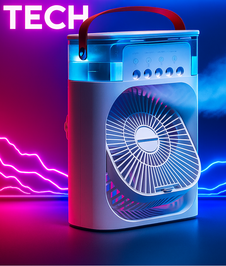 Mini Air Conditioning Fan & Humidifier – Portable Cooling Relief for Home or Office