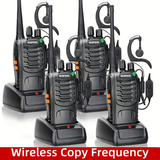 BAOFENG 4-Pack Dual-Purpose Radio, Handheld Dual-Purpose Radio, 16-Channel Dual-Purpose Radio, Rechargeable Handheld Dual-Purpose Radio, Long-Range Walkie-Talkie, Outdoor Equipment Supports Camping, Hiking and Hunting