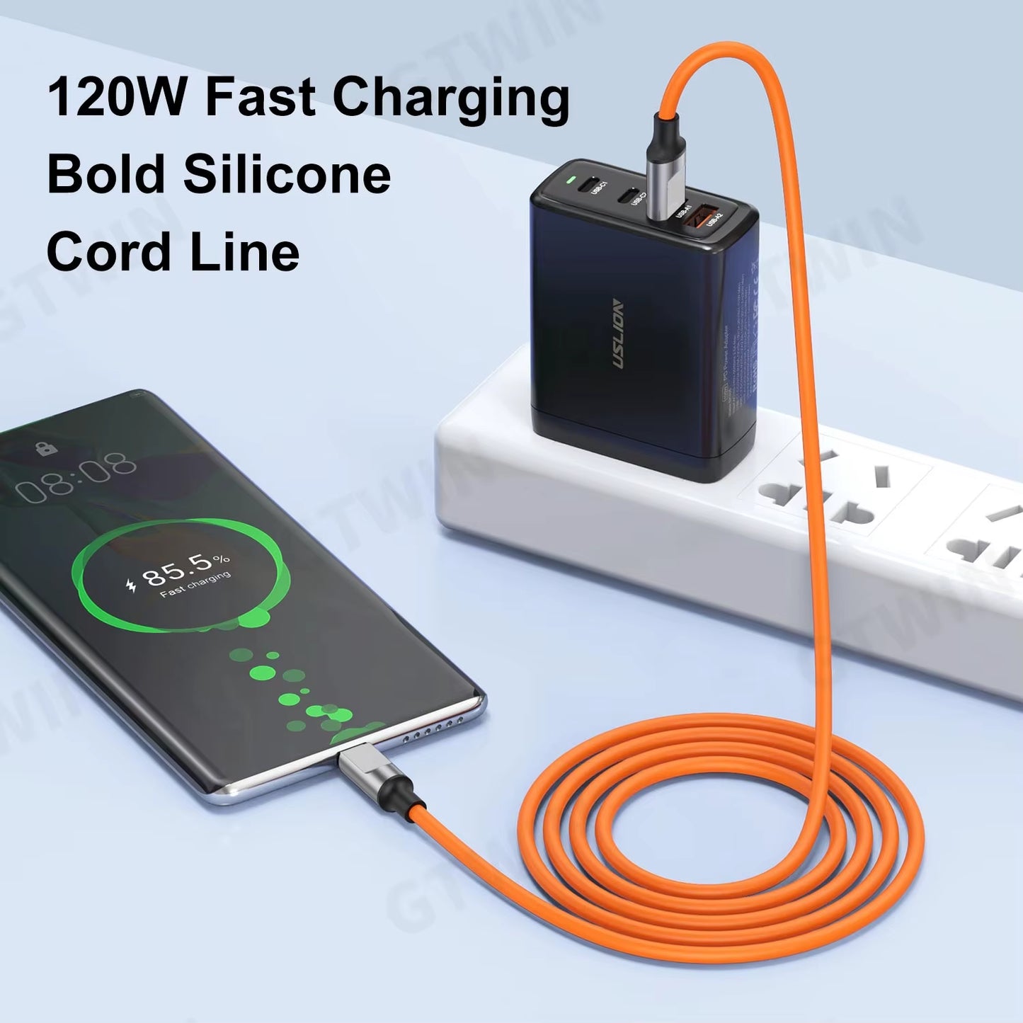 120W USB Type C Cable Fast Charging Usb C Cables Type-C Data Cord Charger USB C for Poco X6 Pro Samsung S23 Huawei Xiaomi 13
