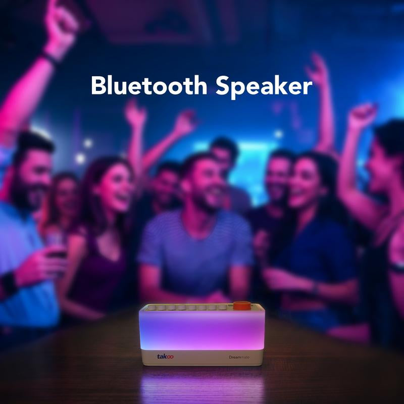TAKOO 3-In-1 Sound Machine, Mixable 7 Nature Sounds & White Noise, 30-Level Night Lights, 11 Ambient Lights, 180-Min Timer for Sleep Aid, Relaxing, Kids, Meditation, Gift, Smartphone, Audio
