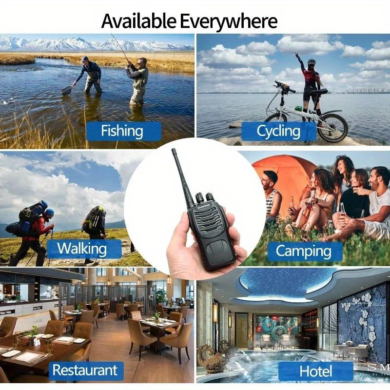 BAOFENG 4-Pack Dual-Purpose Radio, Handheld Dual-Purpose Radio, 16-Channel Dual-Purpose Radio, Rechargeable Handheld Dual-Purpose Radio, Long-Range Walkie-Talkie, Outdoor Equipment Supports Camping, Hiking and Hunting
