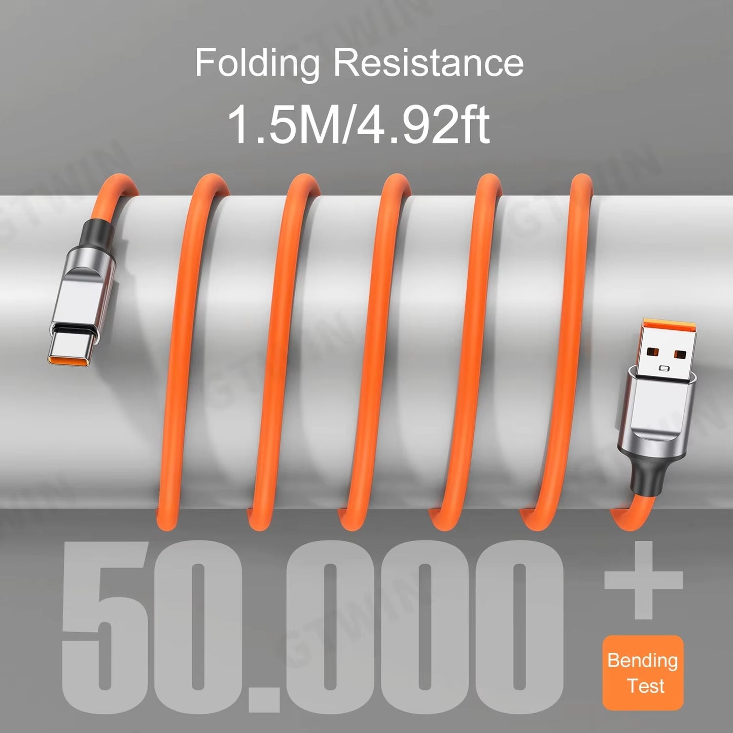 120W USB Type C Cable Fast Charging Usb C Cables Type-C Data Cord Charger USB C for Poco X6 Pro Samsung S23 Huawei Xiaomi 13