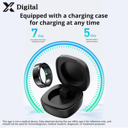 Smart Ring IP68 Waterproof Wearable Fitness Trackers for Womenmen Couple Gift Multi Sport Mode