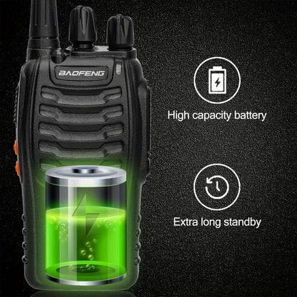 BAOFENG 4-Pack Dual-Purpose Radio, Handheld Dual-Purpose Radio, 16-Channel Dual-Purpose Radio, Rechargeable Handheld Dual-Purpose Radio, Long-Range Walkie-Talkie, Outdoor Equipment Supports Camping, Hiking and Hunting