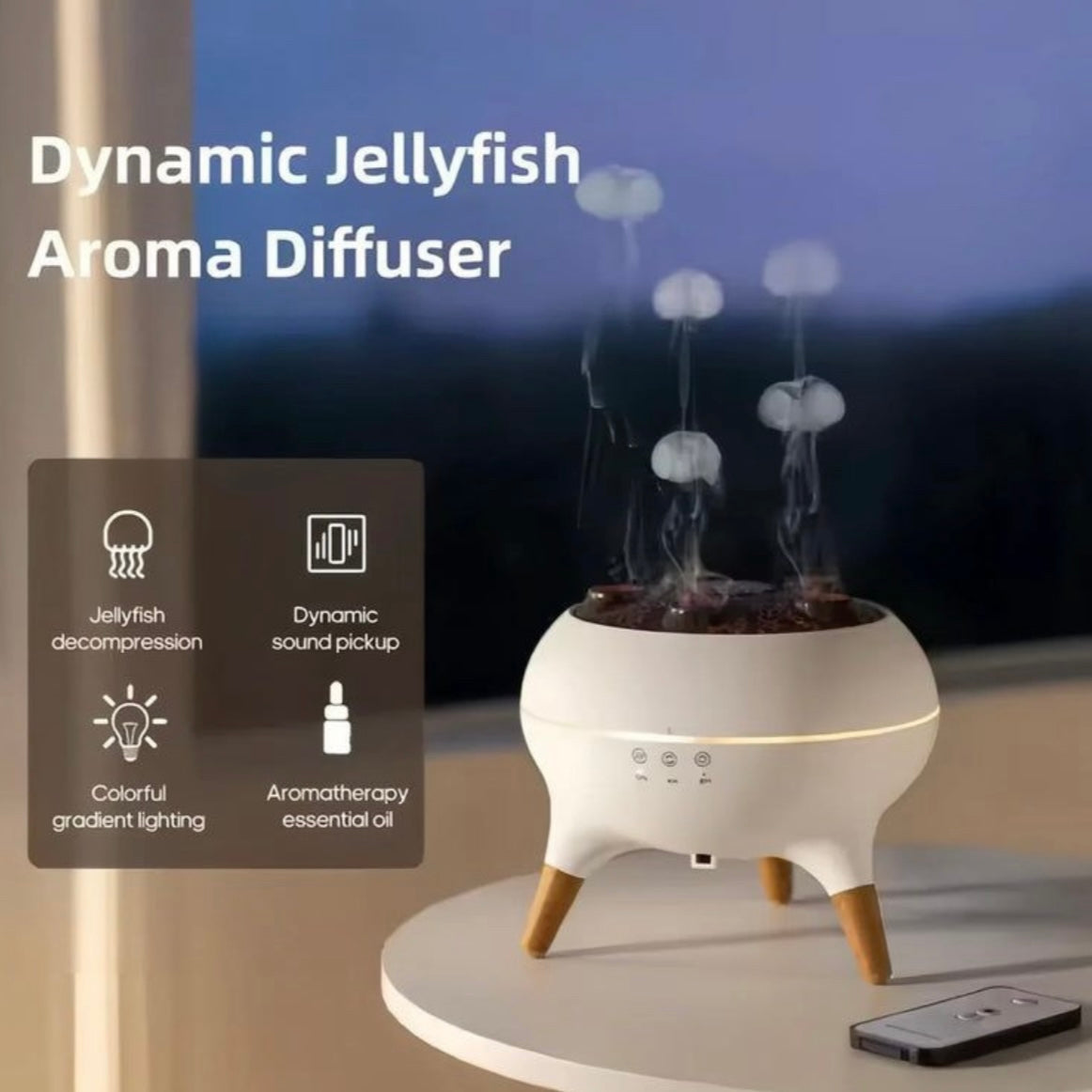 Jellyfish diffuser 250 ml with lights & remote