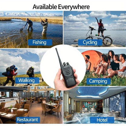 BAOFENG 4-Pack Dual-Purpose Radio, Handheld Dual-Purpose Radio, 16-Channel Dual-Purpose Radio, Rechargeable Handheld Dual-Purpose Radio, Long-Range Walkie-Talkie, Outdoor Equipment Supports Camping, Hiking and Hunting
